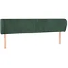Image de vidaXL TÃªte de lit avec oreilles Vert foncÃ© 203x23x78/88 cm Velours