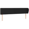Image de vidaXL TÃªte de lit avec oreilles Noir 183x23x78/88 cm Similicuir