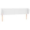 Image de vidaXL TÃªte de lit avec oreilles Blanc 183x23x78/88 cm Similicuir