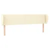 Image de vidaXL TÃªte de lit avec oreilles CrÃ¨me 203x23x78/88 cm Similicuir