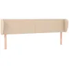 Image de vidaXL TÃªte de lit avec oreilles Cappuccino 203x23x78/88 cm Similicuir