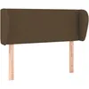 Image de vidaXL TÃªte de lit avec oreilles Marron foncÃ© 103x23x78/88 cm Tissu