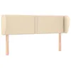 Image de vidaXL TÃªte de lit avec oreilles CrÃ¨me 147x23x78/88 cm Tissu