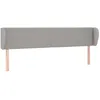 Image de vidaXL TÃªte de lit avec oreilles Gris clair 203x23x78/88 cm Tissu