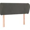 Image de vidaXL TÃªte de lit avec oreilles Gris foncÃ© 93x23x78/88 cm Velours