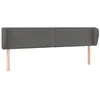 Image de vidaXL TÃªte de lit avec oreilles Gris 203x23x78/88 cm Similicuir