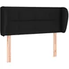 Image de vidaXL TÃªte de lit avec oreilles Noir 103x23x78/88 cm Tissu