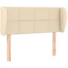 Image de vidaXL TÃªte de lit avec oreilles CrÃ¨me 103x23x78/88 cm Tissu