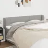 Image de vidaXL TÃªte de lit avec oreilles Gris clair 183x23x78/88 cm Tissu