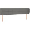 Image de vidaXL TÃªte de lit avec oreilles Gris foncÃ© 183x23x78/88 cm Tissu