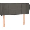Image de vidaXL TÃªte de lit avec oreilles Gris foncÃ© 83x23x78/88 cm Velours