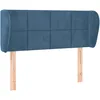 Image de vidaXL TÃªte de lit avec oreilles Bleu foncÃ© 83x23x78/88 cm Velours
