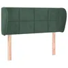 Image de vidaXL TÃªte de lit avec oreilles Vert foncÃ© 93x23x78/88 cm Velours