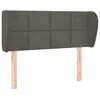 Image de vidaXL TÃªte de lit avec oreilles Gris foncÃ© 103x23x78/88 cm Velours