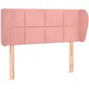 Image de vidaXL TÃªte de lit avec oreilles Rose 103x23x78/88 cm Velours