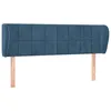 Image de vidaXL TÃªte de lit avec oreilles Bleu foncÃ© 147x23x78/88 cm Velours