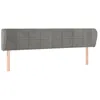 Image de vidaXL TÃªte de lit avec oreilles Gris clair 203x23x78/88 cm Velours