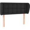 Image de vidaXL TÃªte de lit avec oreilles Noir 103x23x78/88 cm Similicuir