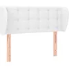 Image de vidaXL TÃªte de lit avec oreilles Blanc 103x23x78/88 cm Similicuir
