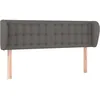 Image de vidaXL TÃªte de lit avec oreilles Gris 147x23x78/88 cm Similicuir