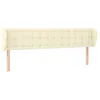 Image de vidaXL TÃªte de lit avec oreilles CrÃ¨me 203x23x78/88 cm Similicuir