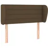 Image de vidaXL TÃªte de lit avec oreilles Marron foncÃ© 103x23x78/88 cm Tissu
