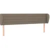 Image de vidaXL TÃªte de lit avec oreilles Taupe 203x23x78/88 cm Tissu