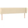Image de vidaXL TÃªte de lit avec oreilles CrÃ¨me 203x23x78/88 cm Tissu
