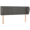 Image de vidaXL TÃªte de lit avec oreilles Gris foncÃ© 147x23x78/88 cm Velours