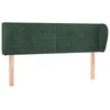 Image de vidaXL TÃªte de lit avec oreilles Vert foncÃ© 147x23x78/88 cm Velours