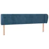 Image de vidaXL TÃªte de lit avec oreilles Bleu foncÃ© 163x23x78/88 cm Velours