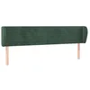 Image de vidaXL TÃªte de lit avec oreilles Vert foncÃ© 183x23x78/88 cm Velours