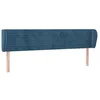 Image de vidaXL TÃªte de lit avec oreilles Bleu foncÃ© 203x23x78/88 cm Velours