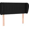Image de vidaXL TÃªte de lit avec oreilles Noir 93x23x78/88 cm Tissu