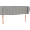 Image de vidaXL TÃªte de lit avec oreilles Gris clair 147x23x78/88 cm Tissu