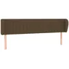 Image de vidaXL TÃªte de lit avec oreilles Marron foncÃ© 163x23x78/88 cm Tissu