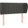 Image de vidaXL TÃªte de lit avec oreilles Gris foncÃ© 93x23x78/88 cm Velours