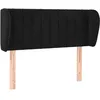 Image de vidaXL TÃªte de lit avec oreilles Noir 93x23x78/88 cm Velours