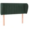 Image de vidaXL TÃªte de lit avec oreilles Vert foncÃ© 93x23x78/88 cm Velours