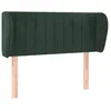 Image de vidaXL TÃªte de lit avec oreilles Vert foncÃ© 103x23x78/88 cm Velours