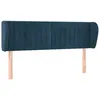 Image de vidaXL TÃªte de lit avec oreilles Bleu foncÃ© 147x23x78/88 cm Velours