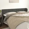 Image de vidaXL TÃªte de lit avec oreilles Gris foncÃ© 163x23x78/88 cm Velours