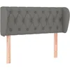 Image de vidaXL TÃªte de lit avec oreilles Gris foncÃ© 93x23x78/88 cm Tissu