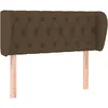 Image de vidaXL TÃªte de lit avec oreilles Marron foncÃ© 93x23x78/88 cm Tissu