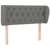 Image de vidaXL TÃªte de lit avec oreilles Gris foncÃ© 103x23x78/88 cm Tissu