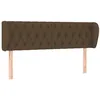 Image de vidaXL TÃªte de lit avec oreilles Marron foncÃ© 163x23x78/88 cm Tissu