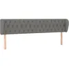 Image de vidaXL TÃªte de lit avec oreilles Gris foncÃ© 203x23x78/88 cm Tissu
