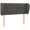 Image de vidaXL TÃªte de lit avec oreilles Gris foncÃ© 93x23x78/88 cm Velours
