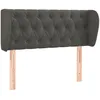 Image de vidaXL TÃªte de lit avec oreilles Gris foncÃ© 103x23x78/88 cm Velours