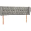 Image de vidaXL TÃªte de lit avec oreilles Gris clair 147x23x78/88 cm Velours
